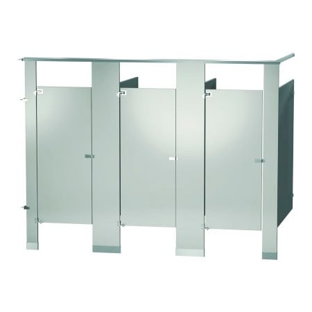 Bradley Bradley Powder Coated Steel 108" Wide Complete 3 In-Corner Compartments, Dove Gray - IC33660-DGR IC33660-DGR